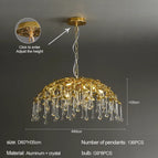 D60cm / CHINE / Lumière chaude | luminaire doré