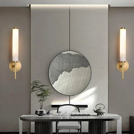 Applique murale en cuivre et marbre naturel au design moderne et élégant — LZ4X9T2