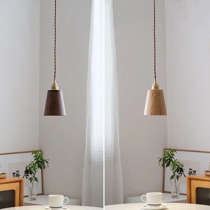 Suspension LED loft en bois avec abat-jour en laiton — LZ4X9P