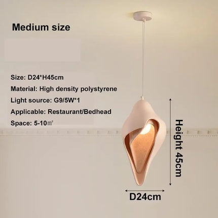 Lustre suspension en conque au design nordique Wabi Sabi — LZ4R7XQ