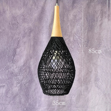 Suspension rotin vintage d’Asie du Sud-Est pour salle à manger et restaurant — LZ4X9P