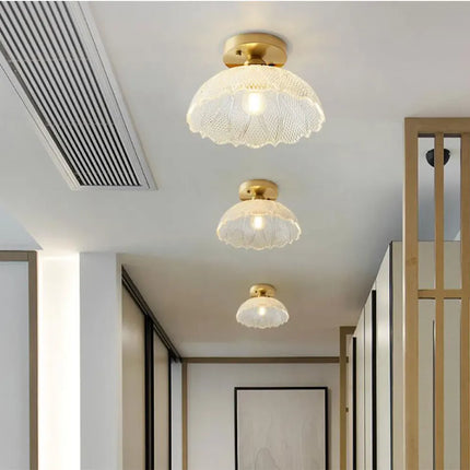 Plafonnier LED vintage en verre style nordique pour intérieur moderne — LZ4Q9T1