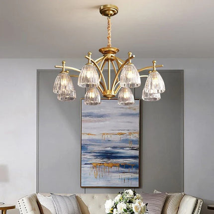 Lustre rétro en verre pour une ambiance élégante et lumineuse — LZ4G7XQ