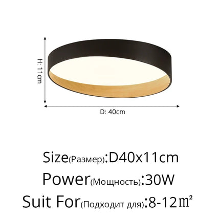 plafonniers minimalistes modernes grain de bois créatifs
