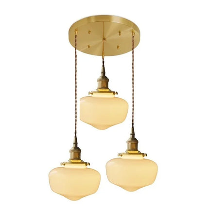 iwhd suspension led en verre et cuivre style nordique moderne
