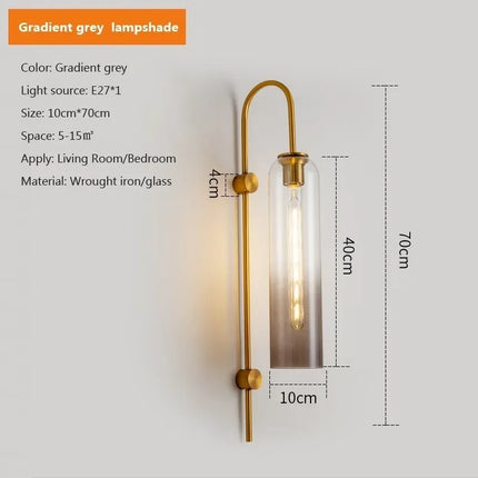 Applique murale LED en verre pour intérieur chambre et salon — LZ4X7QJ