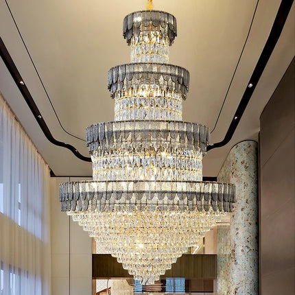 Lustre cristal design contemporain pour salon et hôtel — LZ4X9M