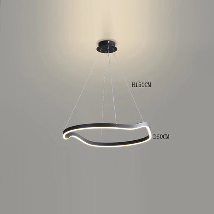 lustre suspension led pour éclairage intérieur moderne