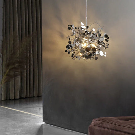 Lustre suspension en acier inoxydable pour restaurant et boutique — LZ4X9P