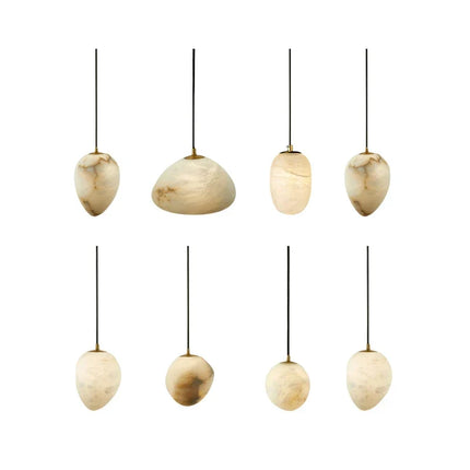 Suspension LED géométrique en marbre à intensité variable — LZ7FQ2