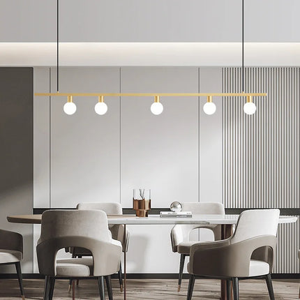 Lustre minimaliste en laiton réglable avec fil pour bar et restaurant — LZ4P9XJ