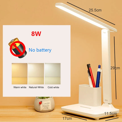 Lampe de bureau LED tactile à gradation avec port USB et protection des yeux — LZ4X9P2Q