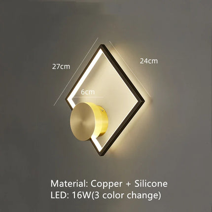 Applique murale LED en laiton style Art déco pour intérieur contemporain — LZ4X9Q2