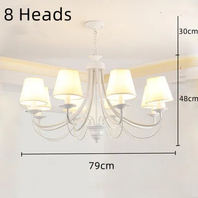 Lustre en fer forgé noir et blanc au design moderne pour intérieur — LZ4X9J