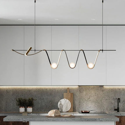 Lustre suspension en verre avec éclairage LED style nordique — LZ4P9XQ