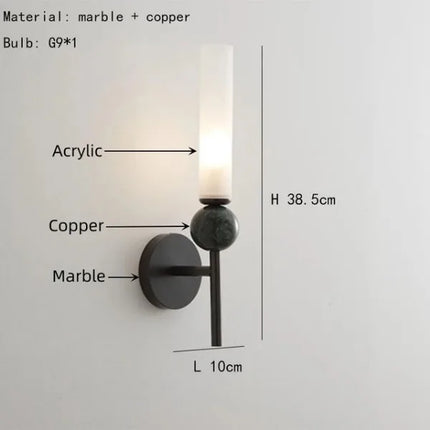 Suspension moderne en marbre et cuivre pour éclairage intérieur — LZ4X9P