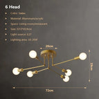 6 lampes - Doré / Pas de blubs