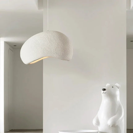 Suspension LED nordique en résine style wabi-sabi pour café loft — LZ4X9M2