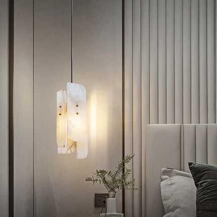 Suspension en marbre véritable avec câble en cuivre réglable — LZ4X9P2Q