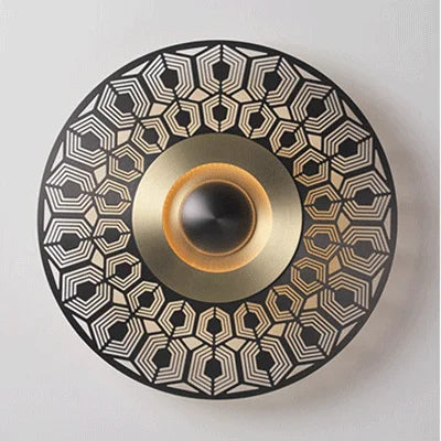 Applique murale sculptée en cuivre avec éclairage LED Sisle — LZ4X9T