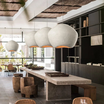 Lustre LED suspension style nordique Wabi Sabi pour restaurant et bar — LZ4X9P2