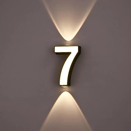 Applique murale LED étanche IP65 pour numéro, style moderne minimaliste en aluminium — LZ4X9Q2