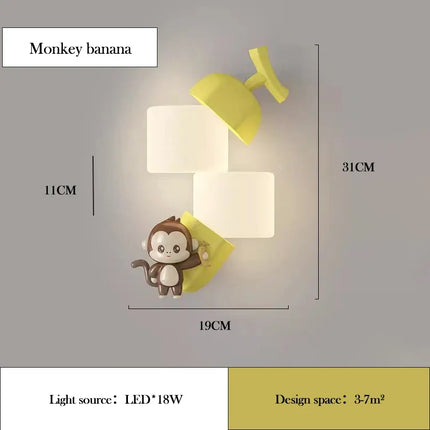 Applique murale LED enfant en forme de lapin panda — LZ4X9Q2