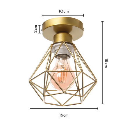 Plafonnier encastré industriel vintage en métal pour intérieur créatif — LZ4X9T2