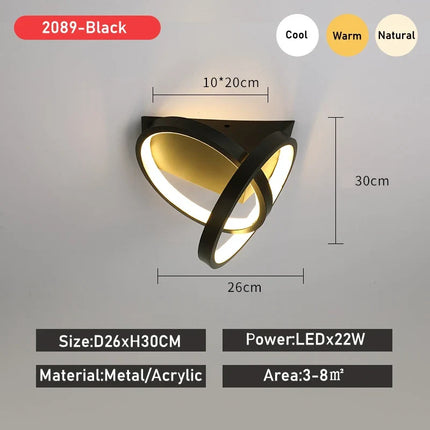 Plafonnier LED moderne en acrylique pour allée et balcon — LZ4X9Q2J