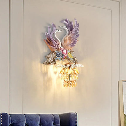 Applique murale LED en résine forme cygne design moderne — LZ4X9P2