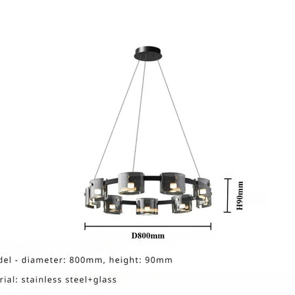 Lustre suspension en verre au design minimaliste moderne — LZ4Q9T1