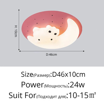Plafonnier LED design nordique en forme de lapin pour intérieur — LZ4X9B2