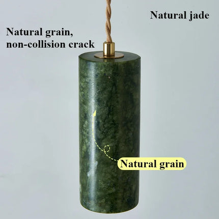 Lustre en jade naturel au style médiéval rétro pour intérieur — LZ4X9P2Q