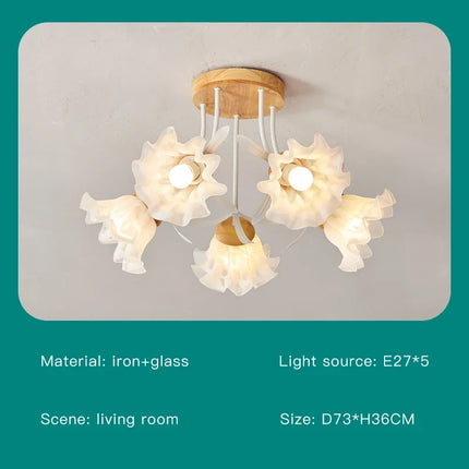Plafonnier floral nordique au design romantique pour intérieur élégant — LZ4X7P9
