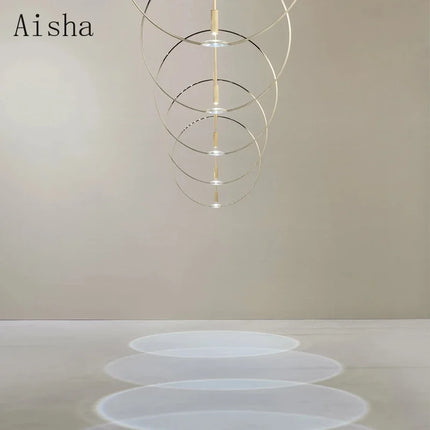 Suspension en fer forgé avec anneau décoratif style nordique — LZ4X9P2