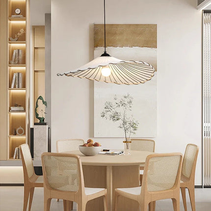 Suspension LED tissu nordique en coton et lin pour décoration intérieure — LZ4XJ9