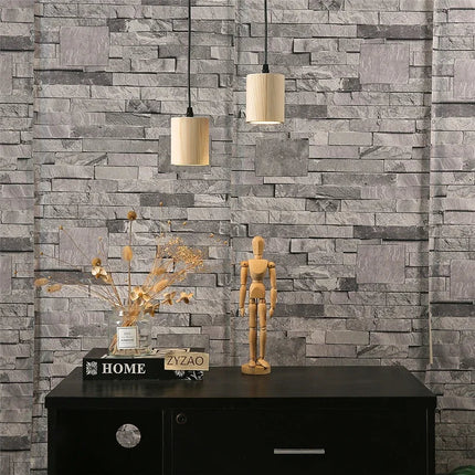 Suspension nordique créative en bois massif moderne — LZ4X9T