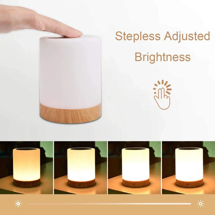 Lampe de table tactile LED rechargeable blanc chaud RGB pour chambre et salon — LZ4X9P