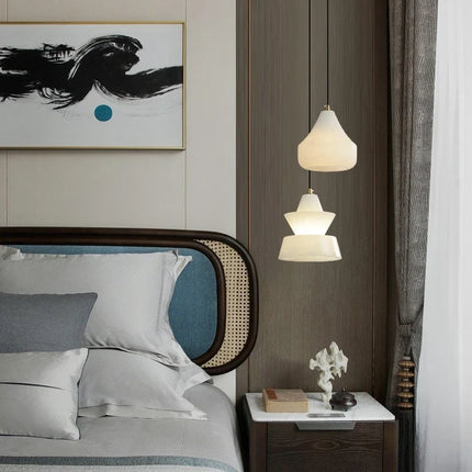 Suspension minimaliste en marbre et cuivre pour intérieur moderne — LZ4X9T2