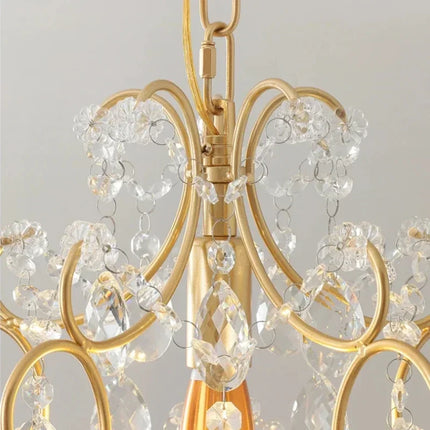 Lustre LED rétro en cristal pour décoration intérieure élégante — LZ4X9P2