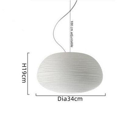 Suspension LED en verre blanc laiteux Caligari design — LZ4X9M
