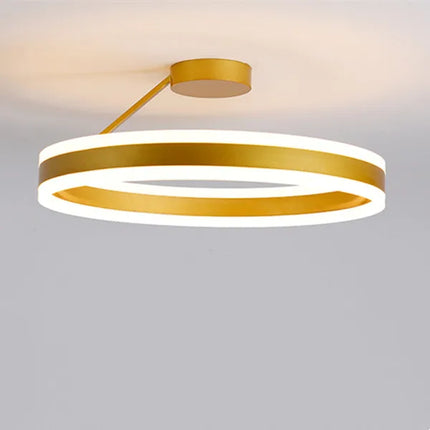 lustre nordique led réglable anneau suspension lumière décor