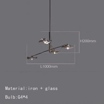 Lustre suspension en verre avec ampoule G4 et hauteur réglable — LZ4X9P