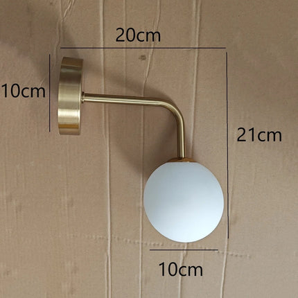 Applique murale LED nordique en verre doré avec ampoule G9 — LZ4X9T1