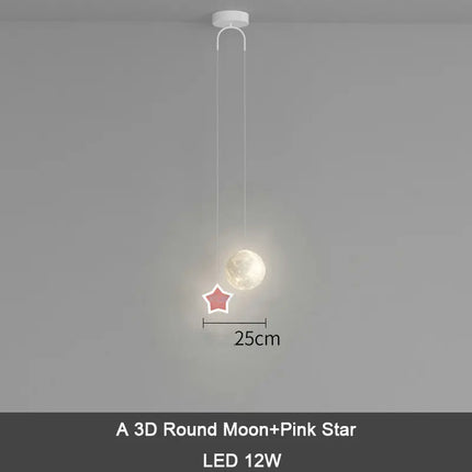 Suspension enfant avec télécommande et motifs étoile, nuage, lune — LZ4X9P