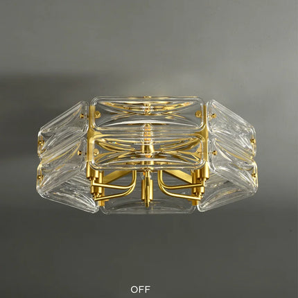 Lustre LED moderne en cuivre à montage en surface — LZ4X9P