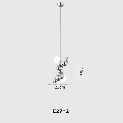 Lustre LED suspension design moléculaire tendance 2024 — LZ4X7Q9