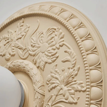 Applique murale rétro avec abat-jour en verre blanc haut de gamme — LZ4X9P2