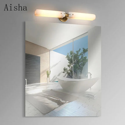 Applique murale décorative rétro en cuivre et verre de luxe — LZ4X9P2