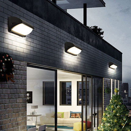 Applique murale LED extérieure en métal noir Hallen — LZ4X9QJ